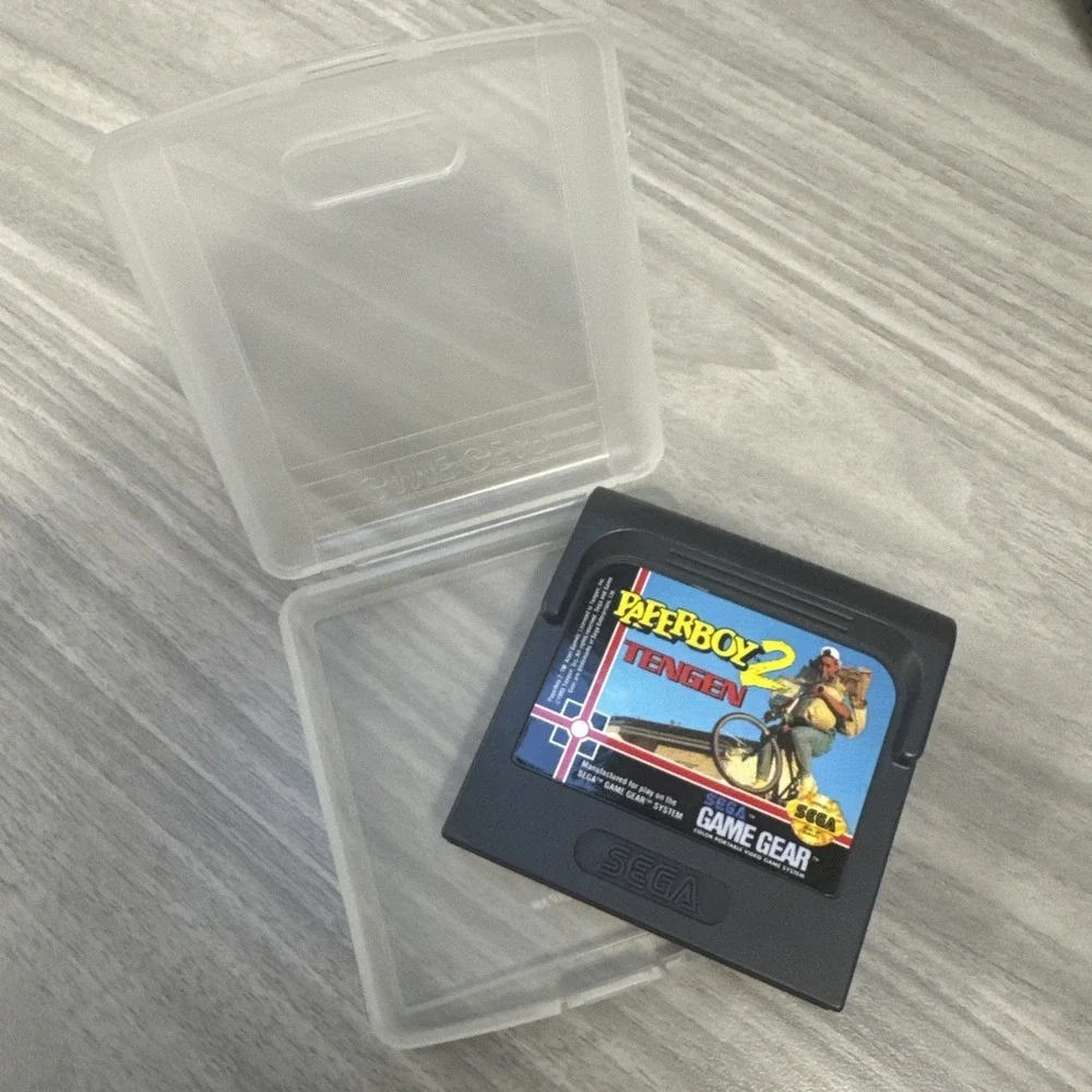 Paperboy 2 Sega Game Gear Cartridge (1993) & Clear Case, Untested